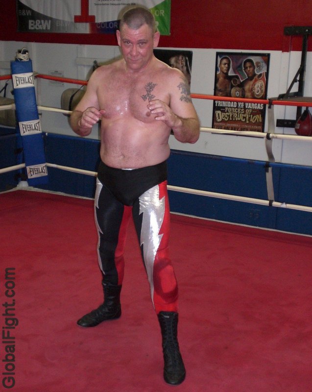 MMA fighter sweaty Stance mens underground wrestling