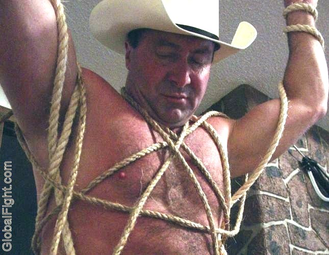 bdsm cowboy bondage tiedup GAY COWBOY BEAR