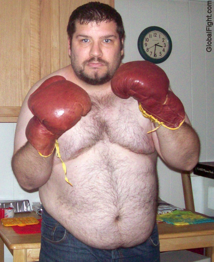 beerbelly boxing bear fat man boxer dude