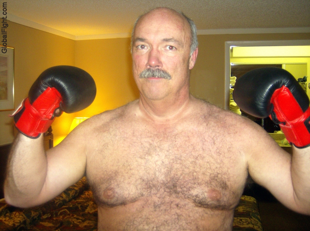 boxer man thick moustache grey hair gay bear vod shows
