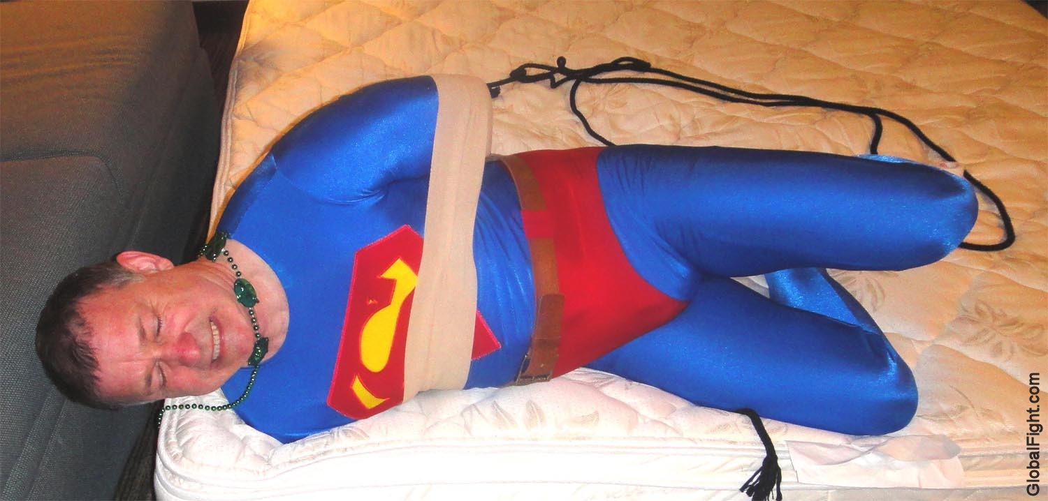 superman captured gear fetish leathermen bondage
