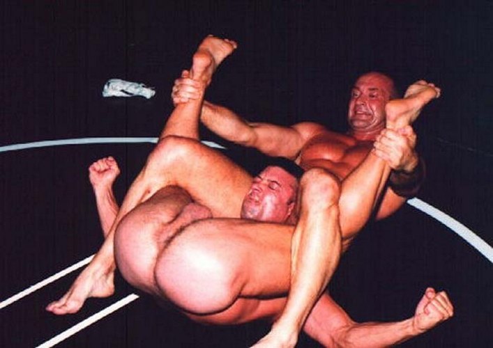 wrestling man ass stretching gay fag opponent